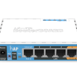 MikroTik hAP | 2.4GHz AP, 5 Ethernet Ports, PoE on port 5, USB for 3G/4G