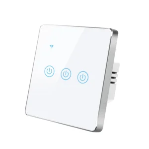 Tuya WiFi Smart Light Wall Touch Switch- 3 Gang White