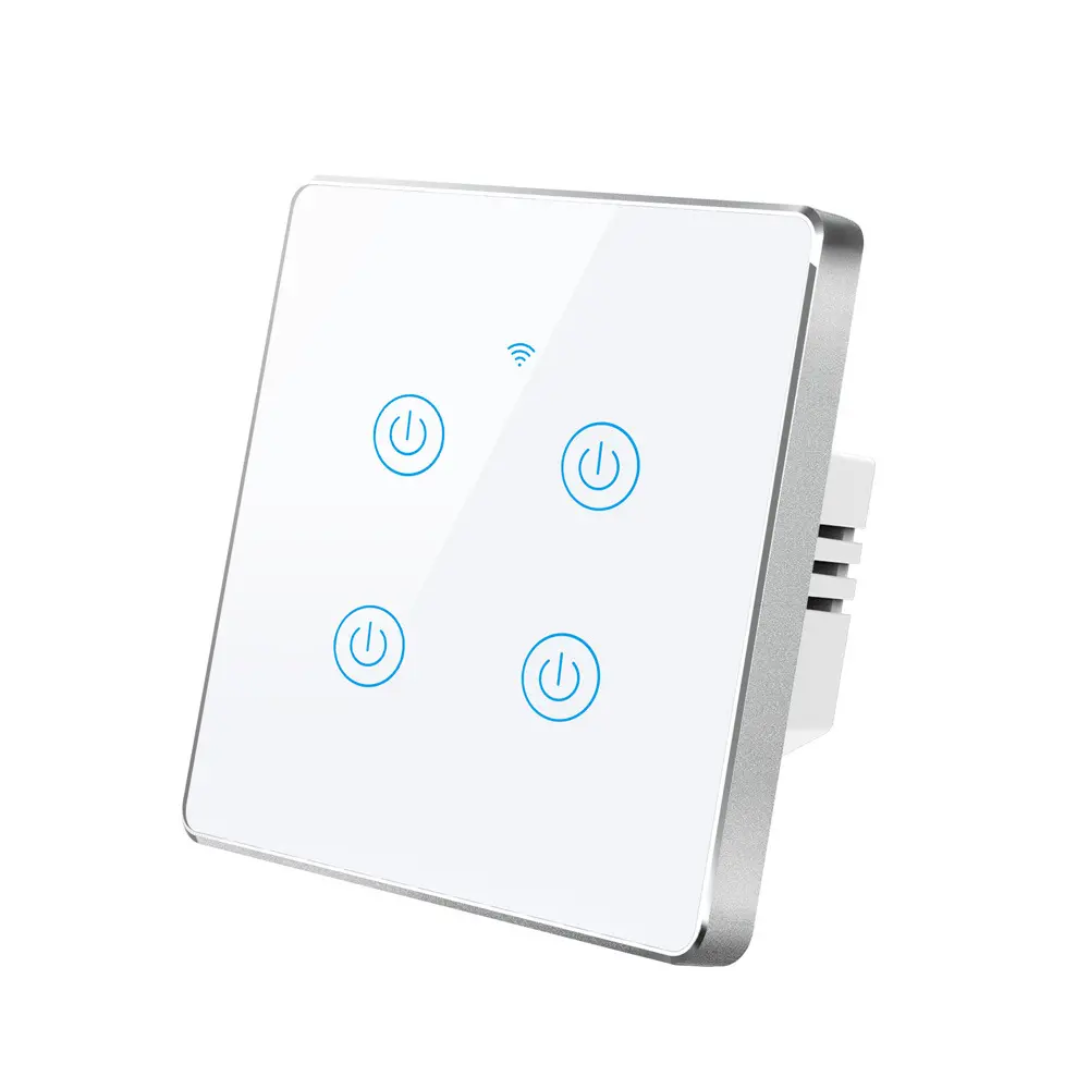 Tuya WiFi Smart Touch Light Switch - 4 Gang White