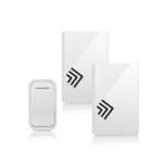 Wireless 100% Battery Powered Doorbell - 2 Receivers.