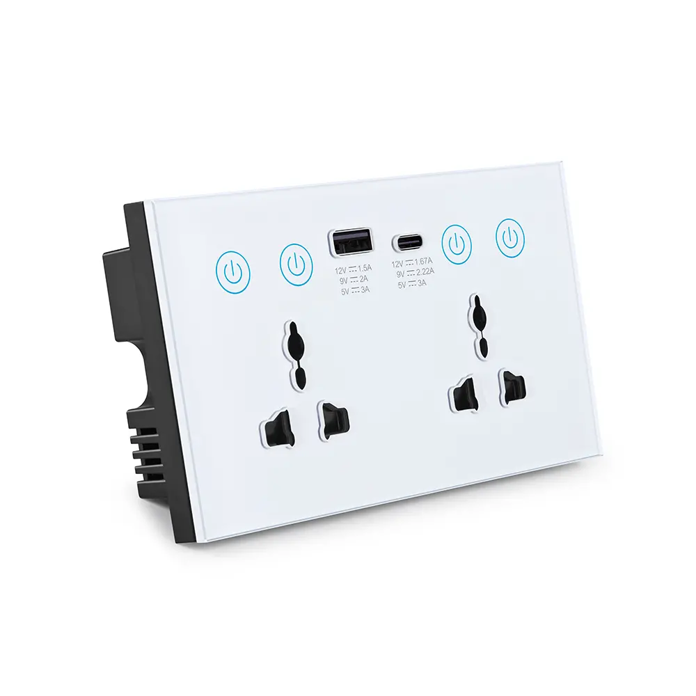 Tuya WiFi Smart Double Universal Socket USB-A Type-C - Image 2