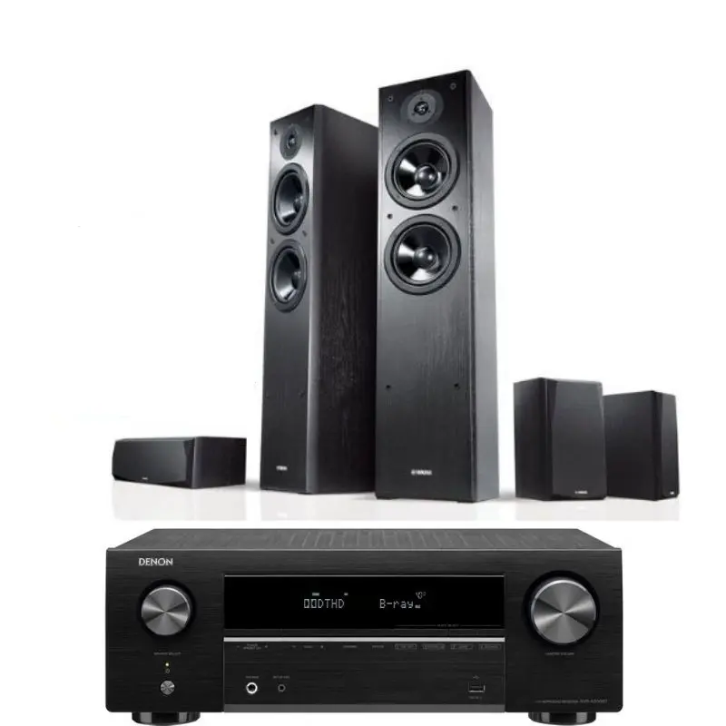 Yamaha NS-F51 5.0 Set with Denon AVR-x550BT Amplifier