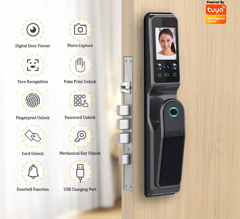 Tuya Smart WiFi Biometric Lock with 3D Face Recognition - Image 2
