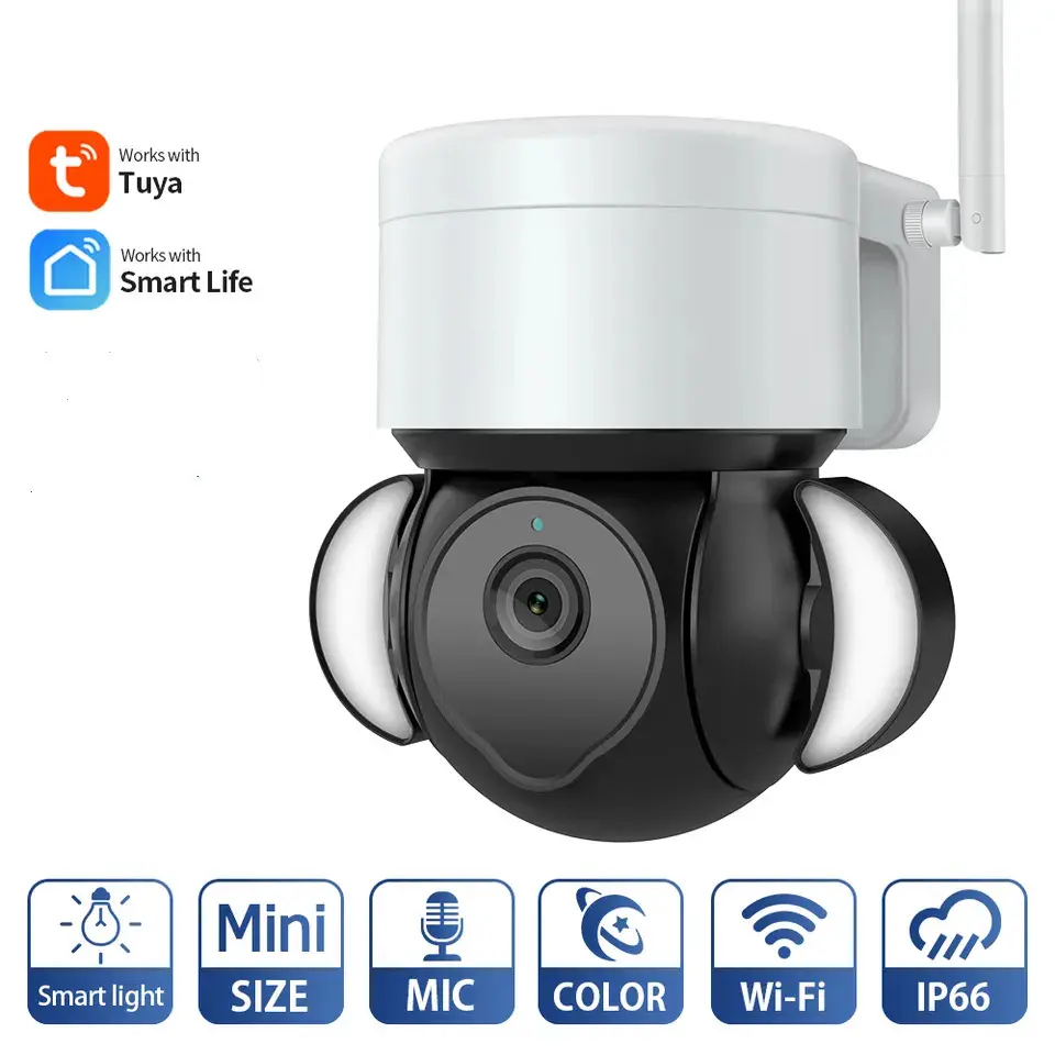 Tuya WiFi 3MP Floodlight PTZ Camera - Image 2