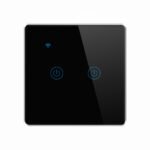 Tuya WiFi Smart Touch Light Switch - 2 Gang Black