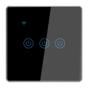 Tuya WiFi Smart Touch Light Switch - 3 Gang Black